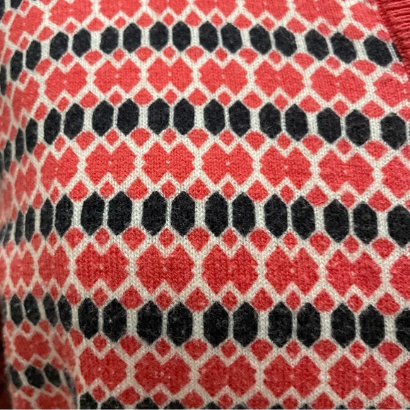 Ellen Tracy abstract patterned red and black cardigan / M / EUC - Picture 7 of 14